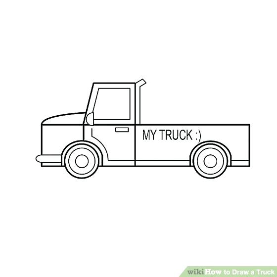 560x560 truck drawing how to draw a easy monster truck truck drawing - Truck Outline Drawing