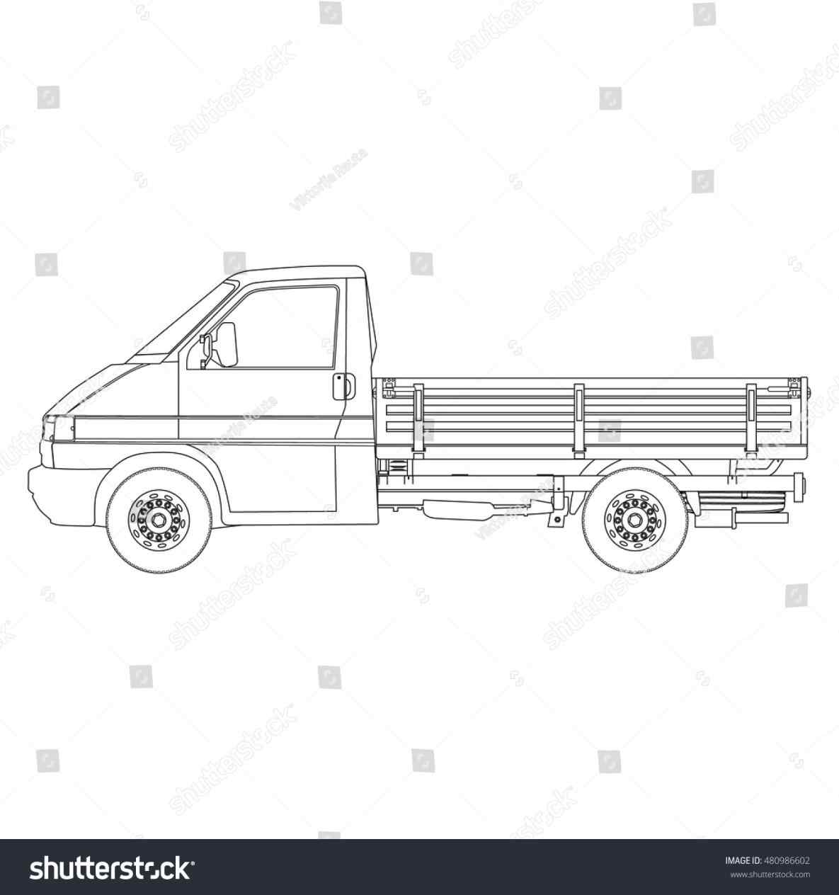 1185x1264 drawing style stock vector royalty rhshutterstockcom illustration - Truck Outline Drawing