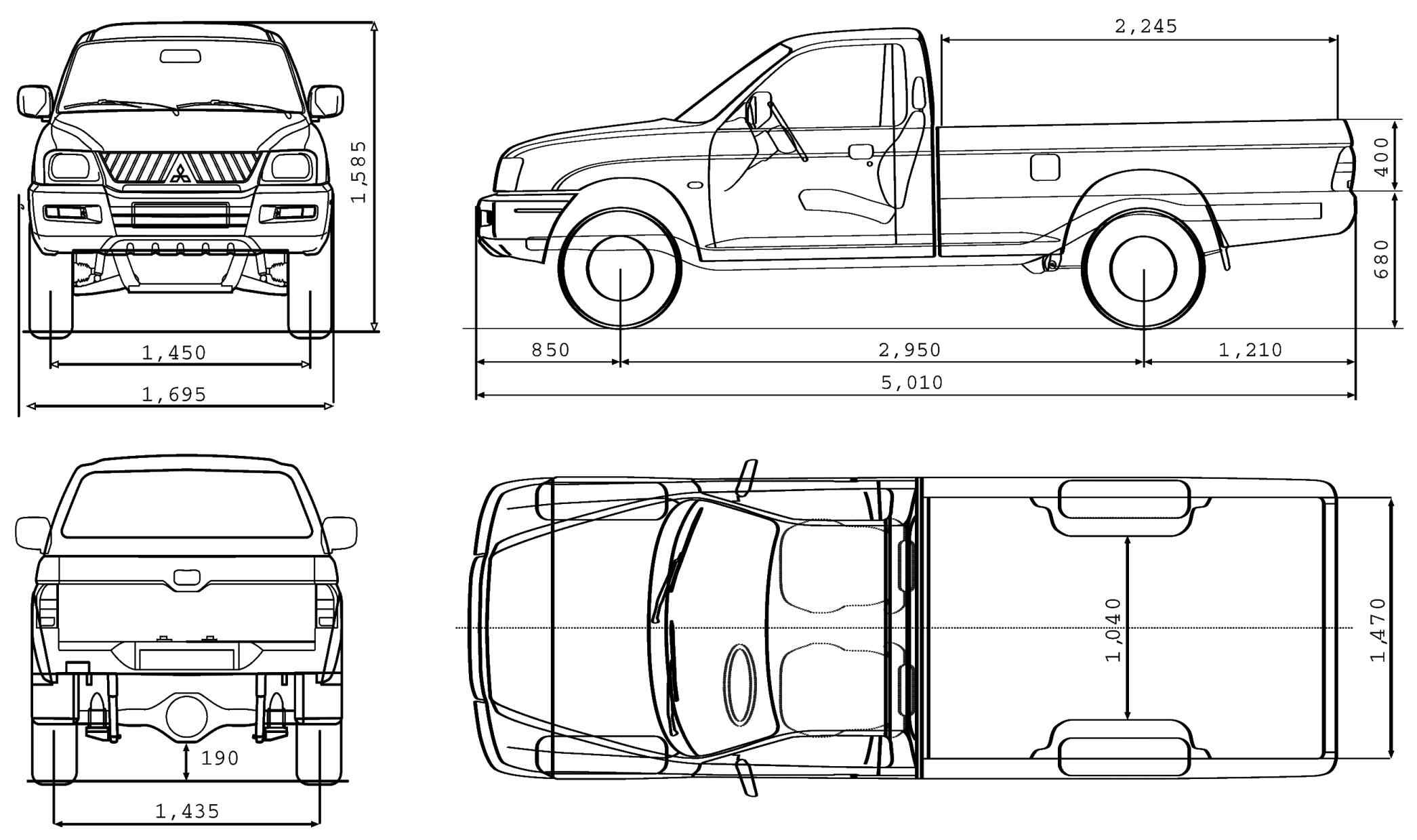 Truck Outline Drawing at PaintingValley.com | Explore collection of ...