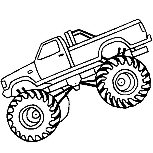 600x600 free monster truck coloring pages lovely truck outline drawing - Truck Outline Drawing