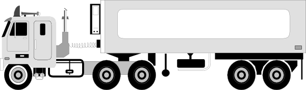 600x178 Peterbilt Drawing Side View Transparent Png Clipart Free - Truck Side View Drawing
