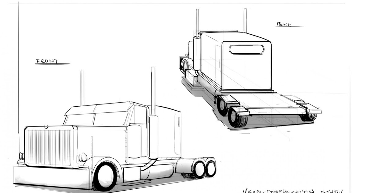 Truck Side View Drawing at PaintingValley com Explore 