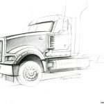 150x150 Semi Trucks To Draw Minimalist Semi Truck Side View Drawing - Truck Side View Drawing