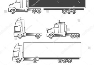 300x210 Semi Truck Drawing Side View - Truck Side View Drawing