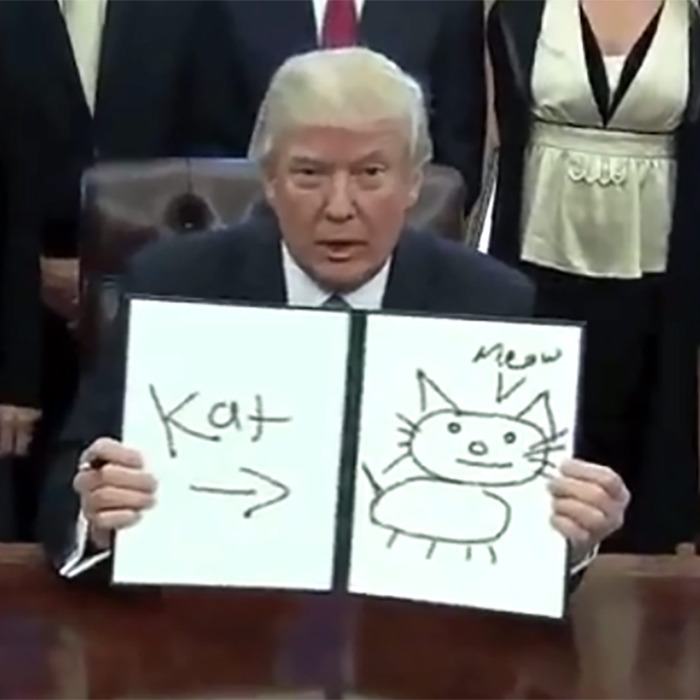 700x700 trump draws twitter has trump doodling horses, dogs in oval - Trump Drawing