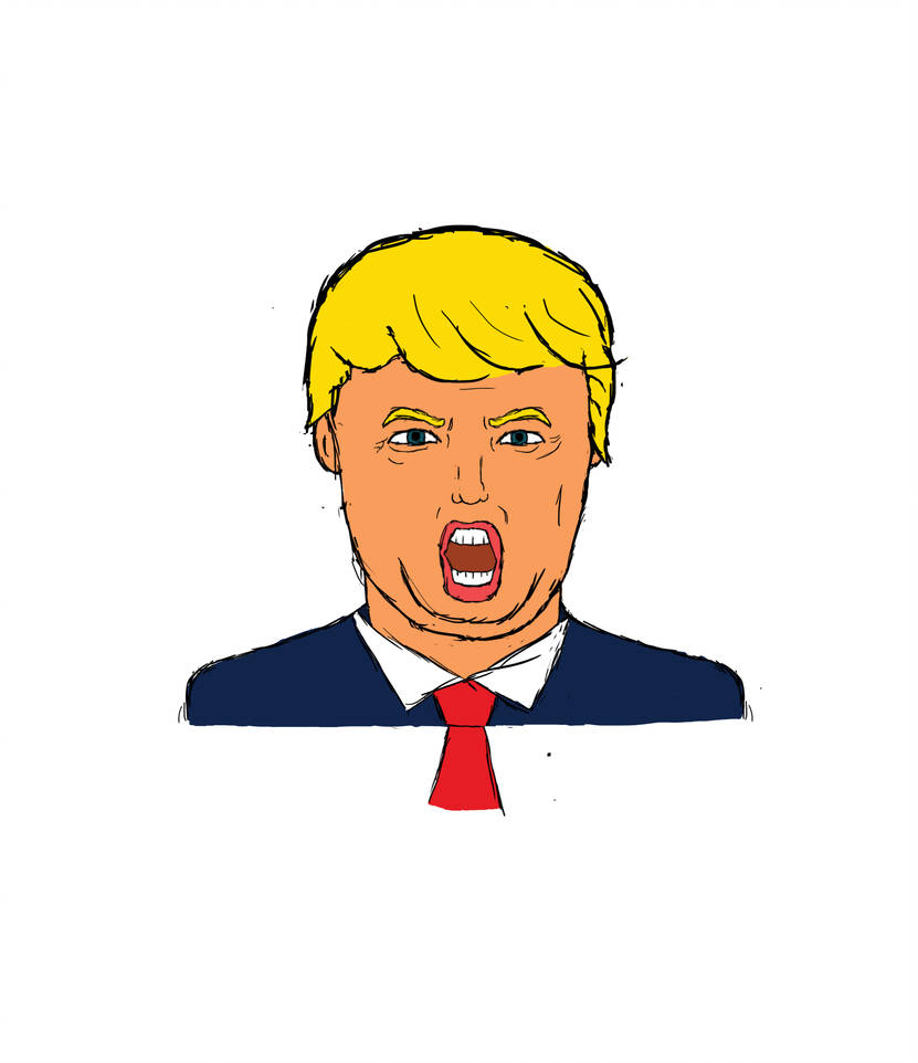 831x962 trump drawing for father's day - Trump Drawing