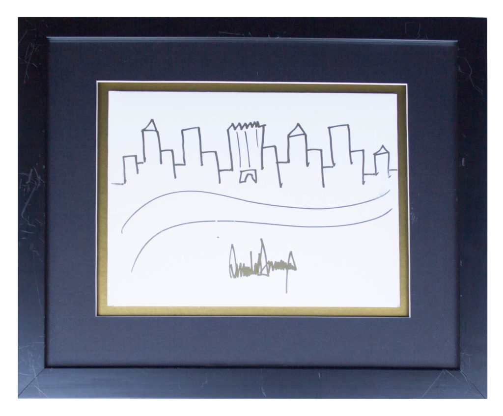 1024x847 donald trump's drawing of the new york city skyline just sold - Trump Drawing