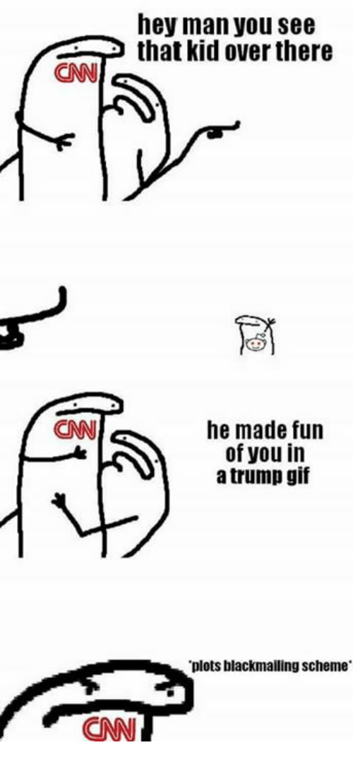 500x1072 Hey Man You See That Kid Over There Can Can He Made Fun Of You - Trump Drawing Gif