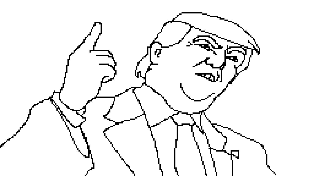 1024x576 Pixilart - Trump Line Drawing
