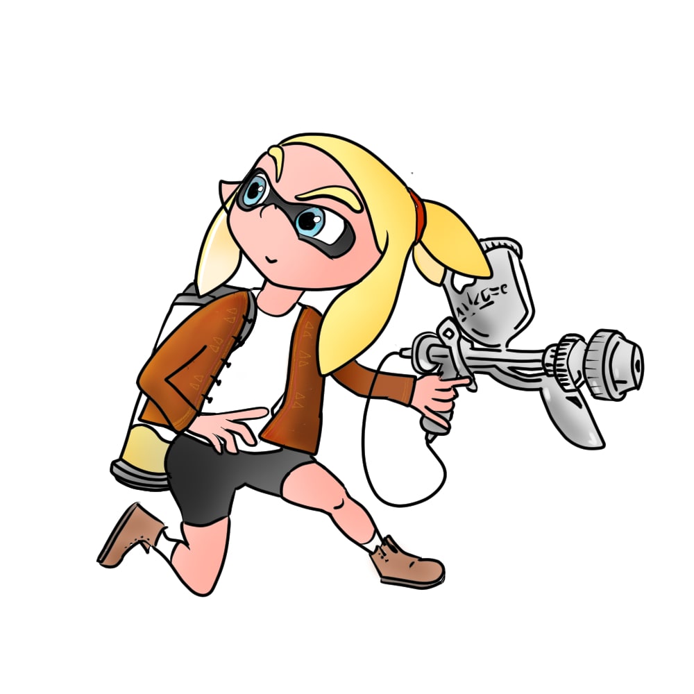 1000x1000 Draw You In Cartoon Anime Style - Trumpet Cartoon Drawing