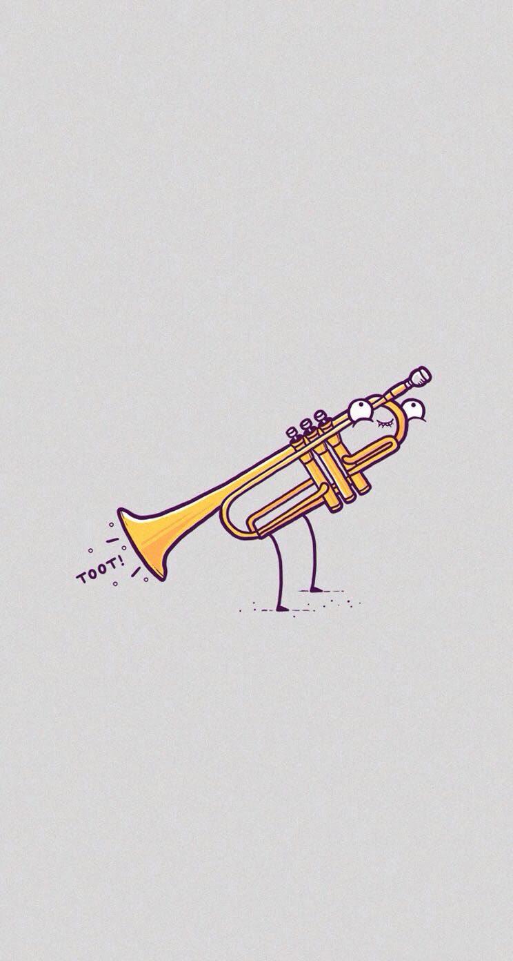 744x1392 Trumpet Fart Trumpets Cute Cartoon Drawings, Cartoon Drawings - Trumpet Cartoon Drawing