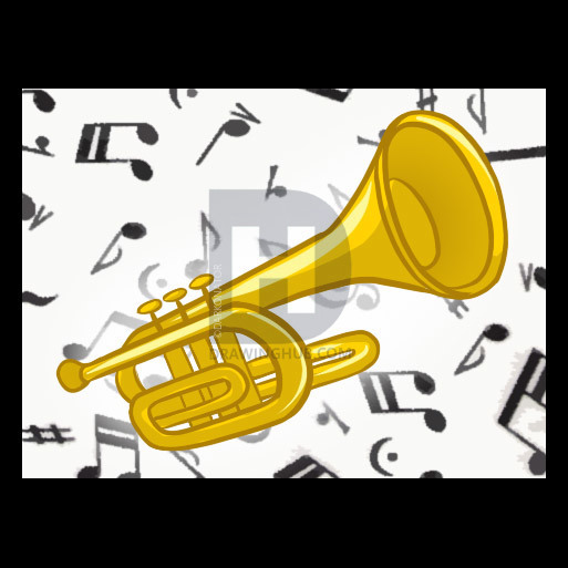 513x513 How To Draw A Trumpet, Step - Trumpet Drawing
