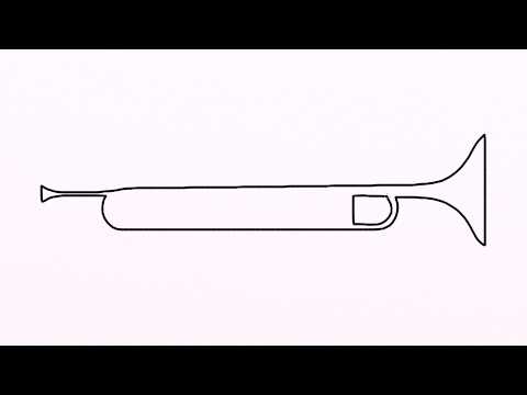 480x360 How To Draw Trumpet Easy Drawing For Kids Step - Trumpet Drawing