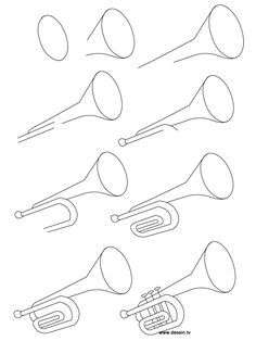 236x314 Drawing Trumpet Bgc Craft Ideas Music Drawings, Drawings, Art - Trumpet Drawing For Kids