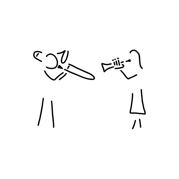 630x630 Trombone Trumpet Player Brass Player - Trumpet Drawing For Kids