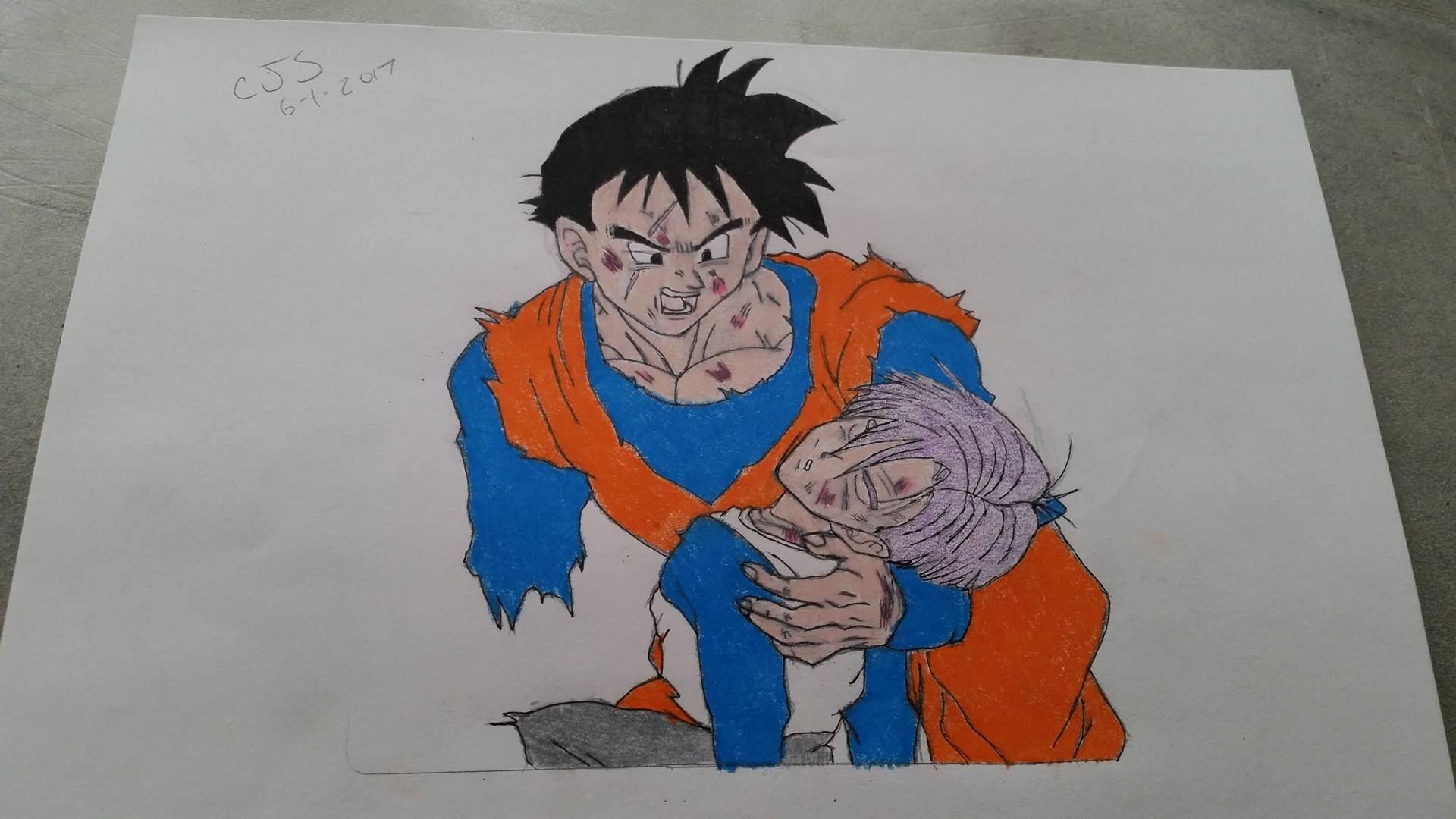 1920x1080 Future Gohan And Trunks Drawing Dbz - Trunks Drawing
