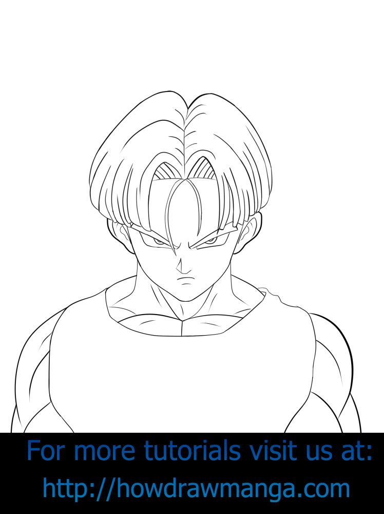 748x1000 Dragon Ball Drawing Trunks Step - Trunks Drawing