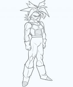 256x302 How To Draw Super Saiyan Trunks, Step - Trunks Drawing