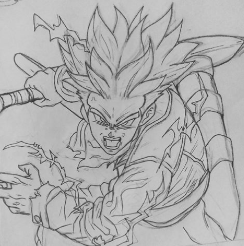 490x493 Oc Future Trunks Dbz - Trunks Drawing