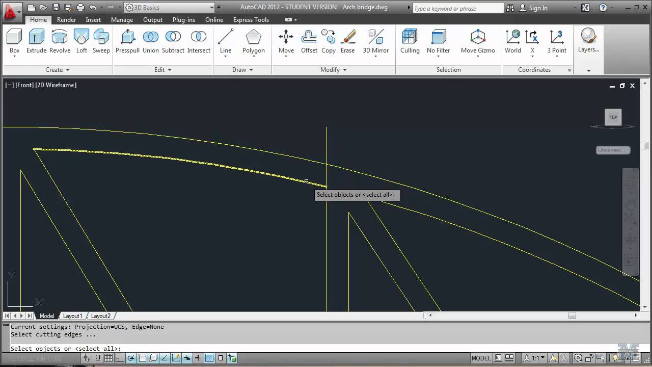 1280x720 Autocad - Truss Bridge Drawing