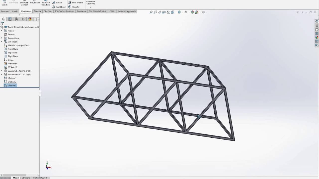 1280x720 Solidworks Truss Bridge - Truss Bridge Drawing
