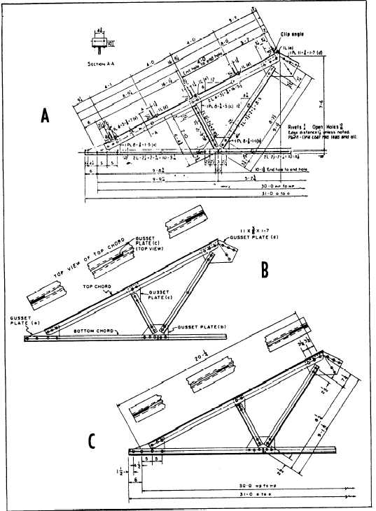 537x731 figure steel truss - Truss Drawing