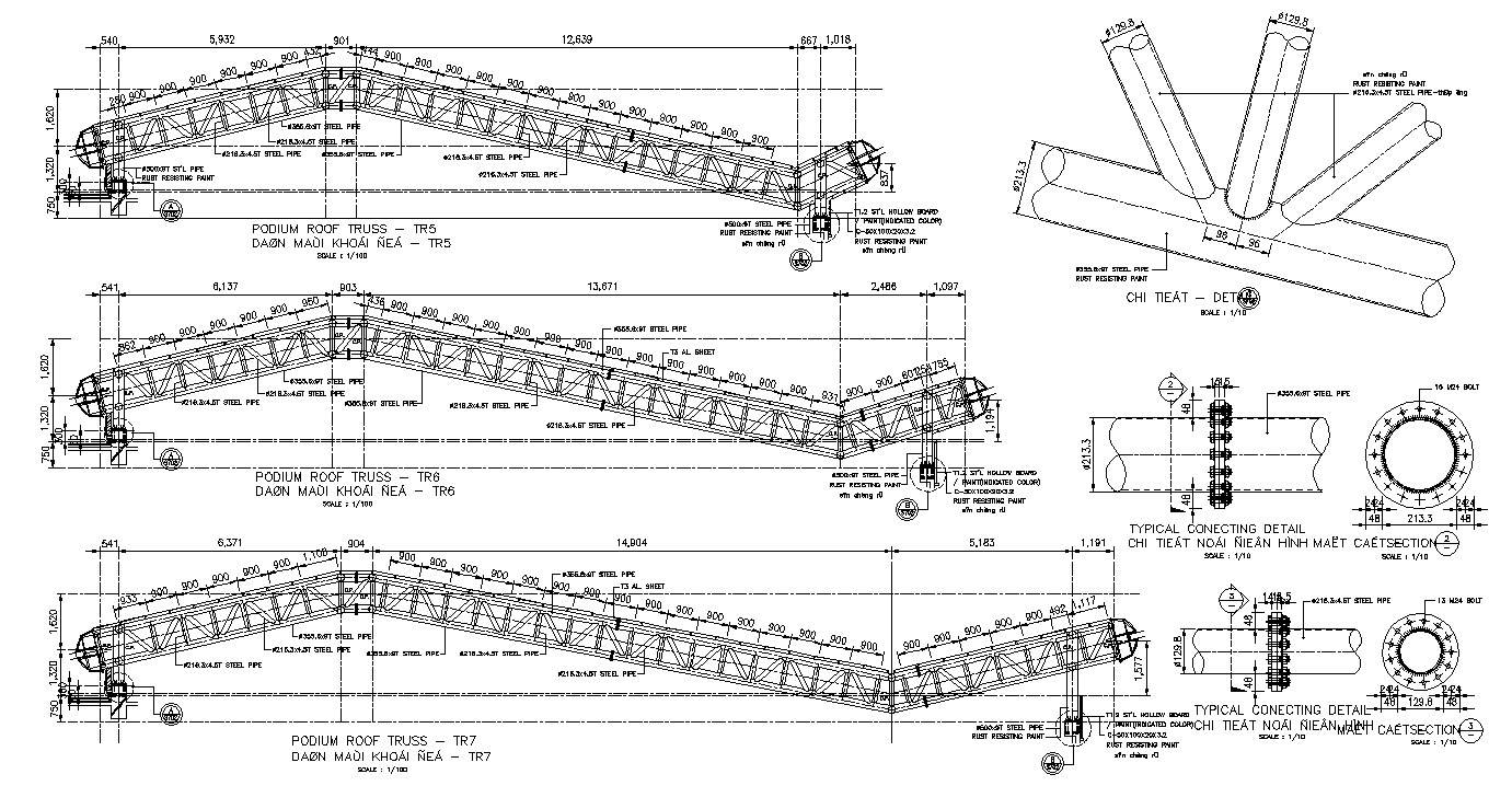 1381x739 truss structure details download autocad blocks,drawings - Truss Drawing