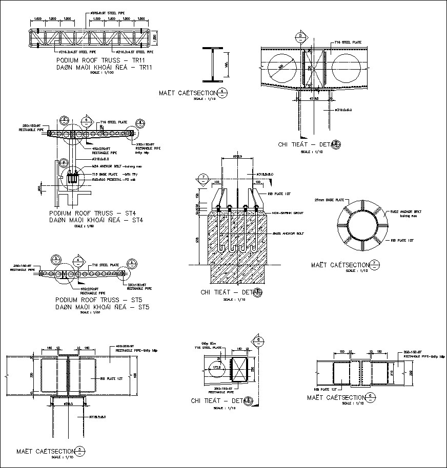 872x914 truss structure details free cad blocks drawings download - Truss Drawing