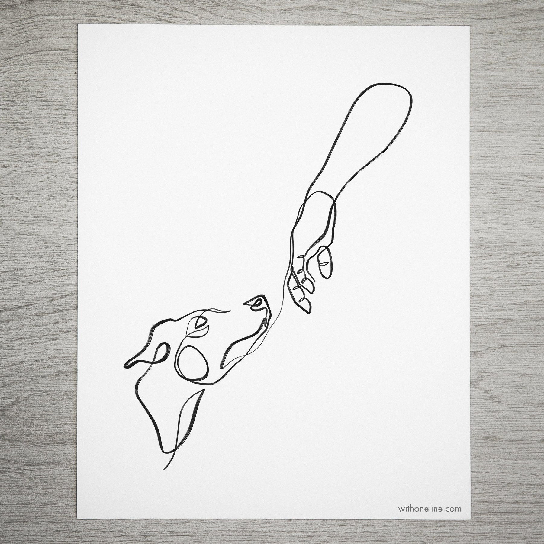 1801x1801 minimal dog print dog wall art trust art simple line art etsy - Trust Drawing