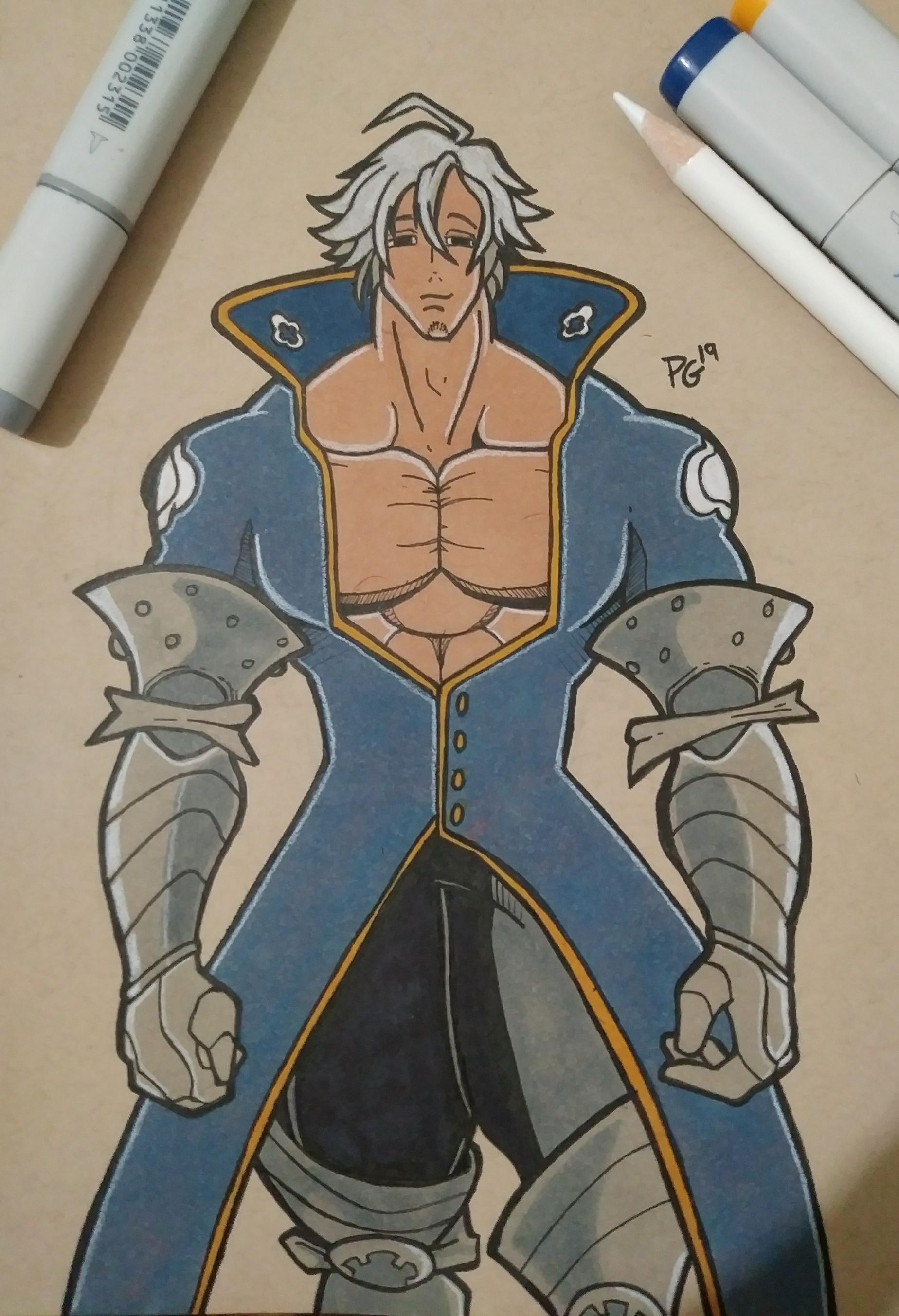 1848x2706 Wanted To Try Drawing Estarossa Nothing Crazy Nanatsunotaizai - Try Drawing