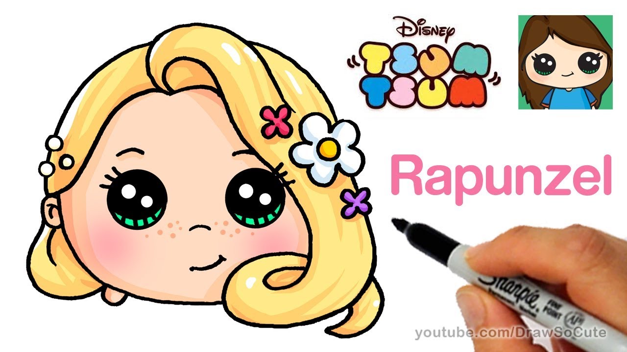 1280x720 How To Draw Rapunzel Tangled Disney Tsum Tsum - Tsum Tsum Drawing