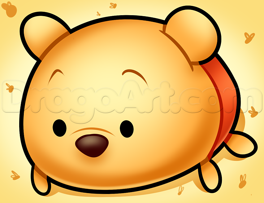853x655 How To Draw Tsum Tsum Winnie The Pooh, Step - Tsum Tsum Drawing