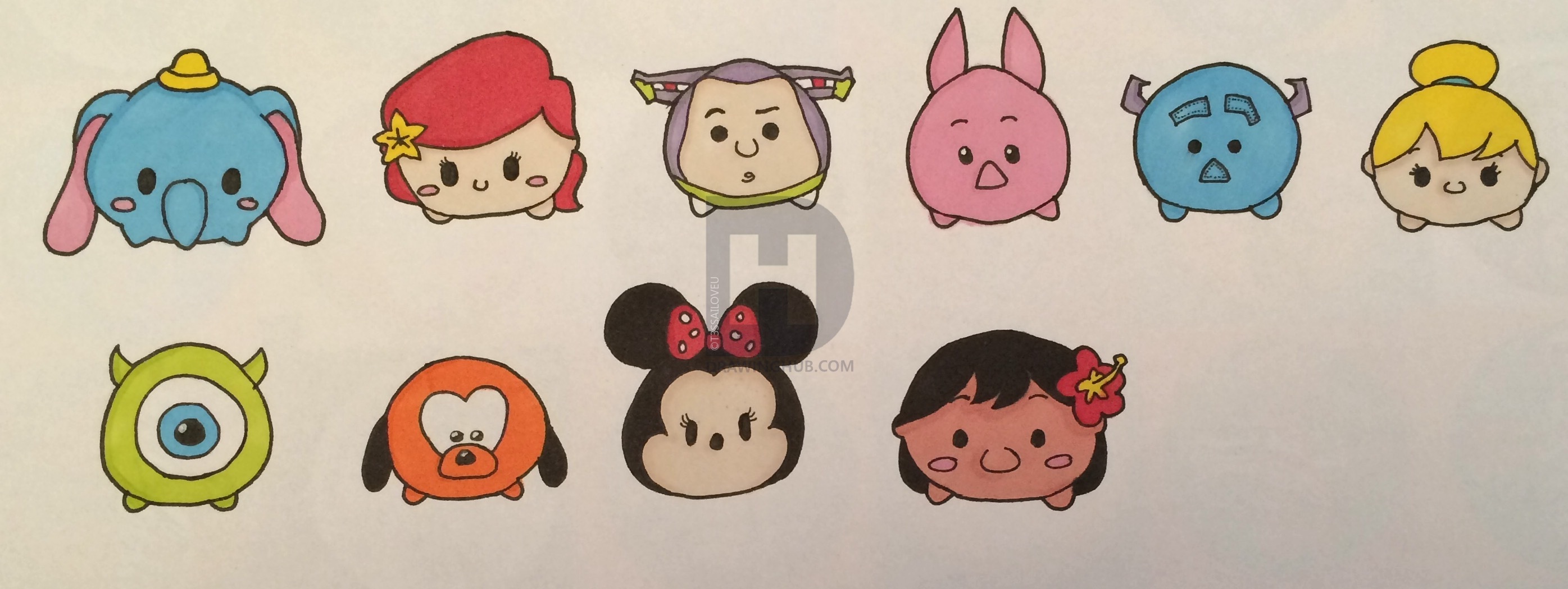 2791x1050 Tsum Tsum Drawing - Tsum Tsum Drawing