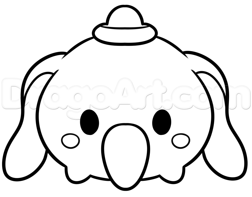 969x759 Up Next, We Will Be Learning How To Draw Tsum Tsum Dumbo - Tsum Tsum Drawing
