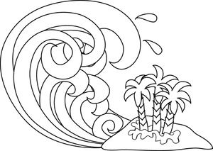300x213 tsunami clipart image - Tsunami Drawing