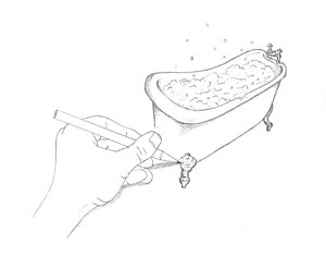 300x236 Bath Tub Drawings Fine Art America - Tub Drawing