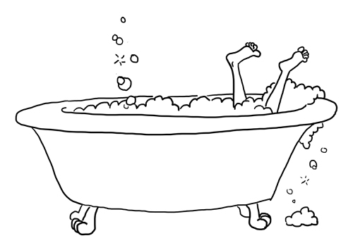 500x355 bathtub sketch karen b jones - Tub Drawing