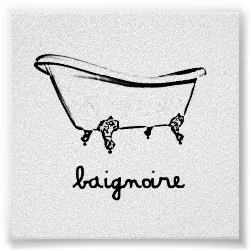 512x512 clawfoot bathtub silhouette vintage bathtub print claw foot tub - Tub Drawing