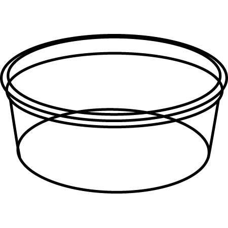450x450 pwp oz clear round tub pampr paper supply co - Tub Drawing