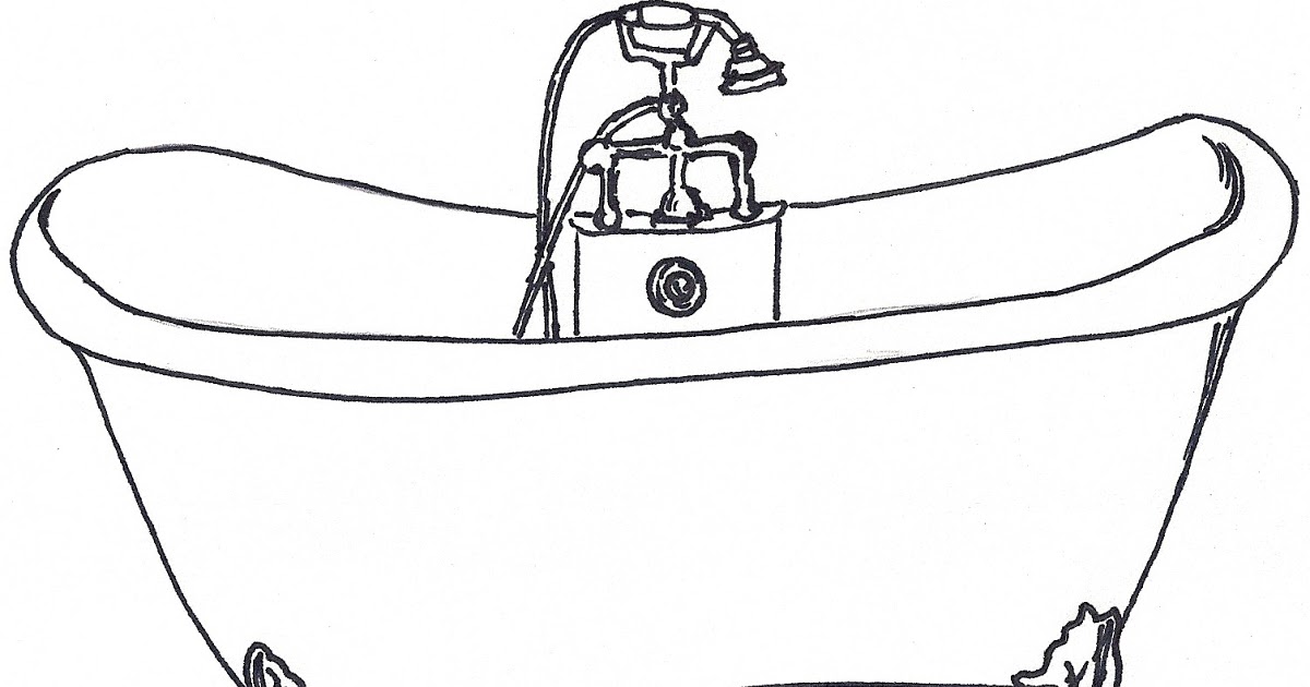 1200x630 bath drawing clawfoot tub for free download - Tub Drawing
