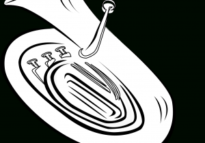 300x210 Tuba Cartoon Drawing Official How To Draw Larva - Tuba Drawing