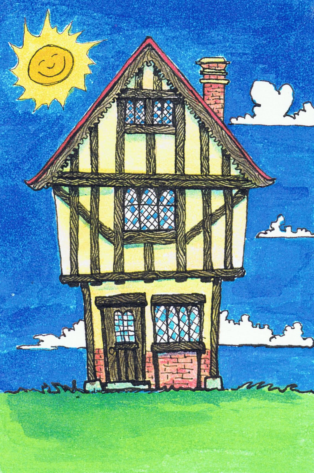 1061x1600 Sunny Side Up Tudor House - Tudor Drawings