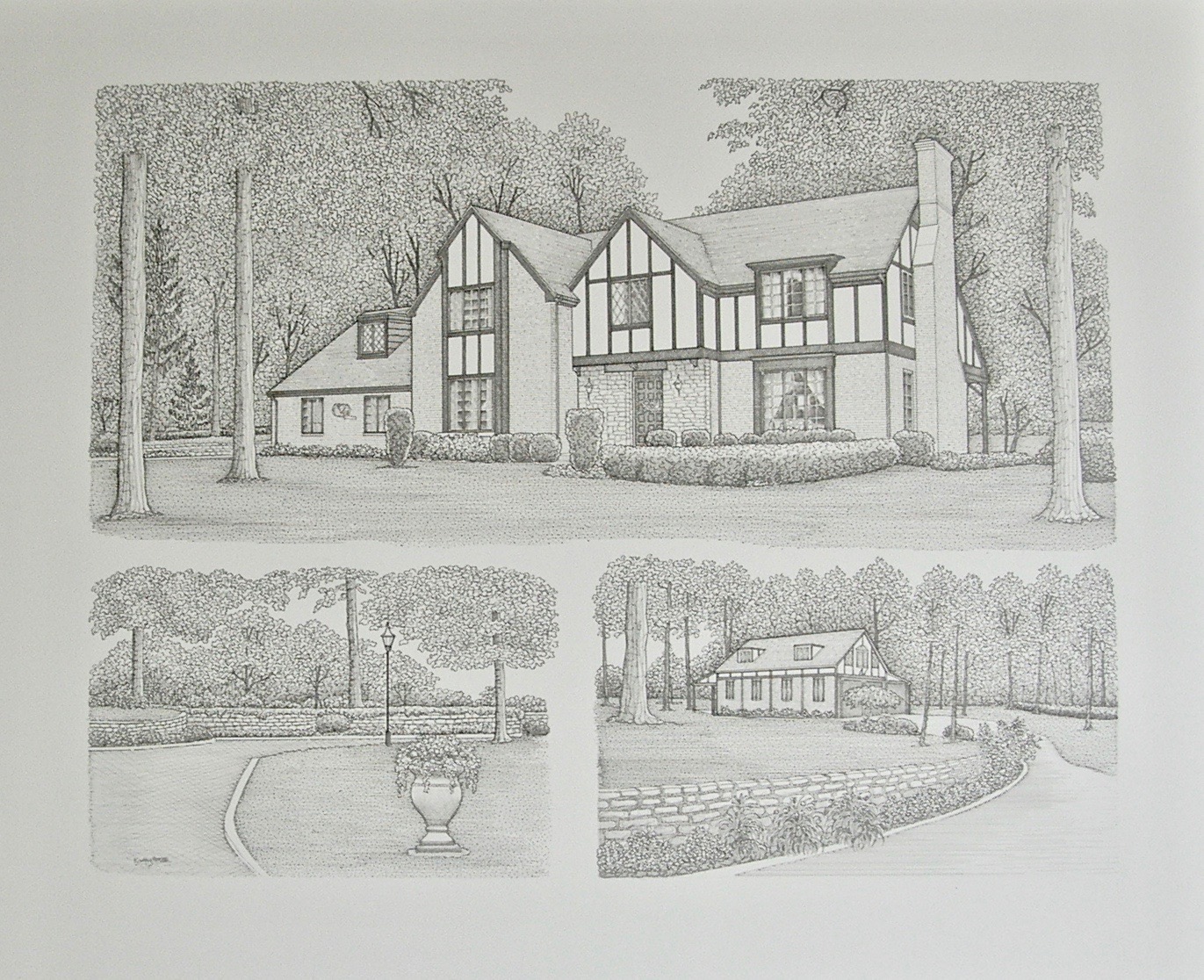 1371x1116 kathy gross ink blog archive new tudor drawing with two - Tudor Drawings
