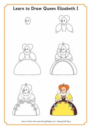 320x452 learn to draw queen elizabeth i tudors elizabeth i, queen - Tudor Drawings