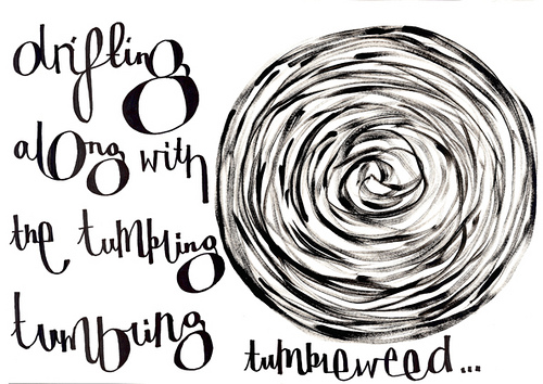 500x354 tumbling tumbleweed from 'drawing to movies', i - Tumbleweed Drawing