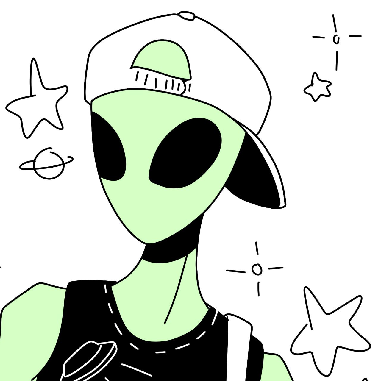 1280x1280 Alien Tumblr - Tumblr Alien Drawing