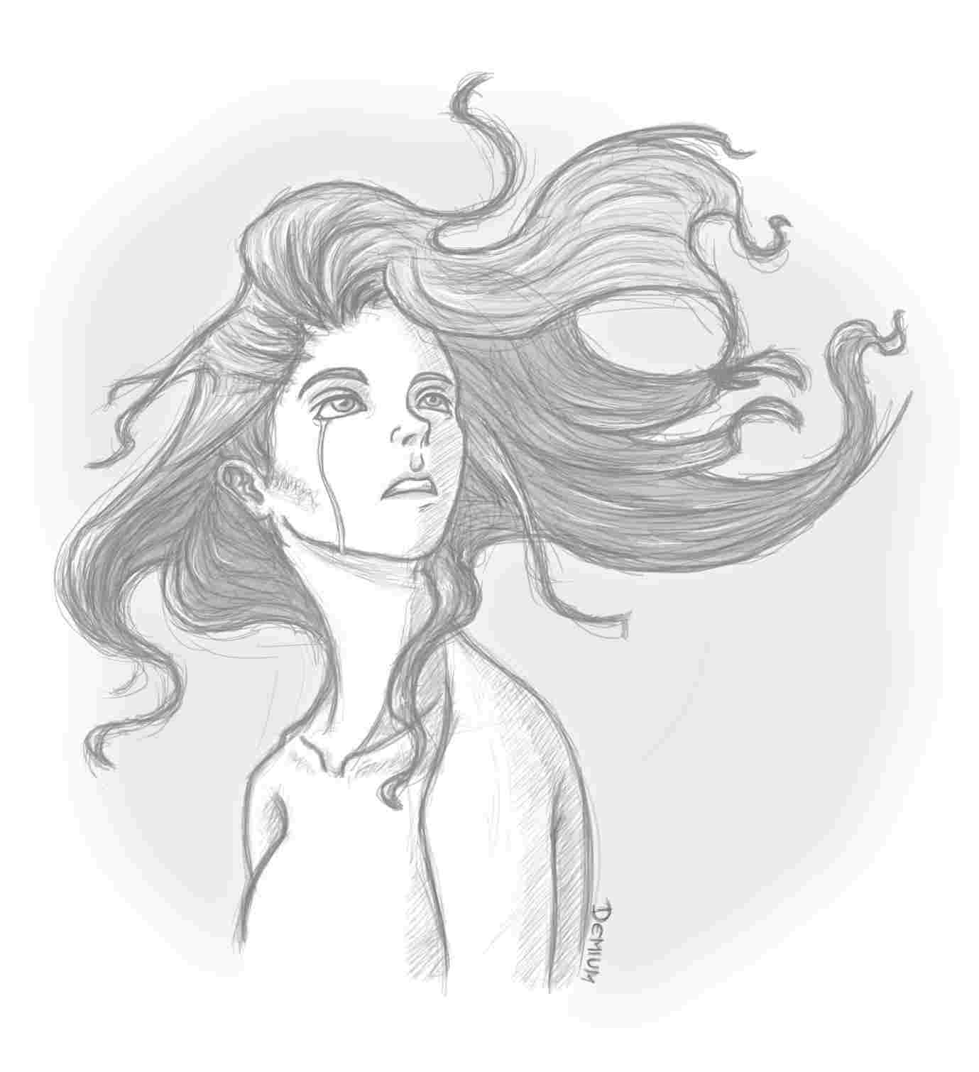 1379x1510 Inspiration Rhcom Girl Sad Sketchrhdrawingsketchus - Tumblr Anime Drawings