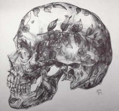 400x372 Skull Drawing Tumblr - Tumblr Art Drawings