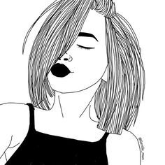 236x236 Girl Clipart Black And White Tumblr Great Free Clipart - Tumblr Black And White Drawings