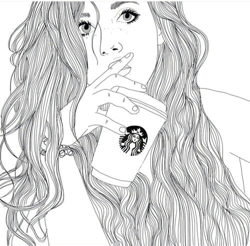 500x492 Tumblr Drawing Starbucks Starbucks Sketches Drawings Tumblr - Tumblr Black And White Drawings